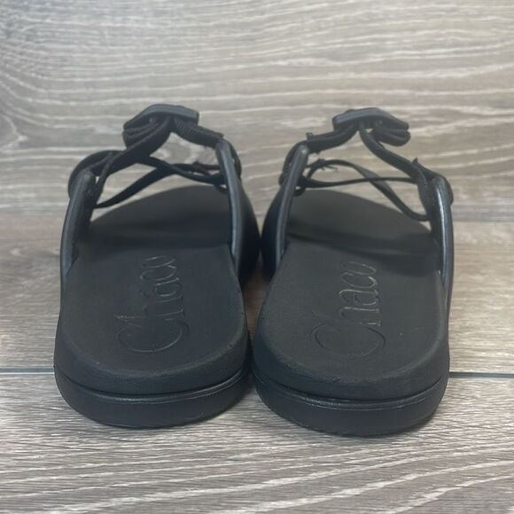 Chaco Chillos Big Boy Sz 4 Slip On Black Adjustable Strap Slides Sandals - Picture 4 of 11